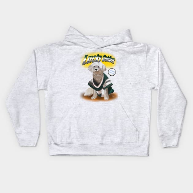 Lucky Goldberg Kids Hoodie by Popoffthepage